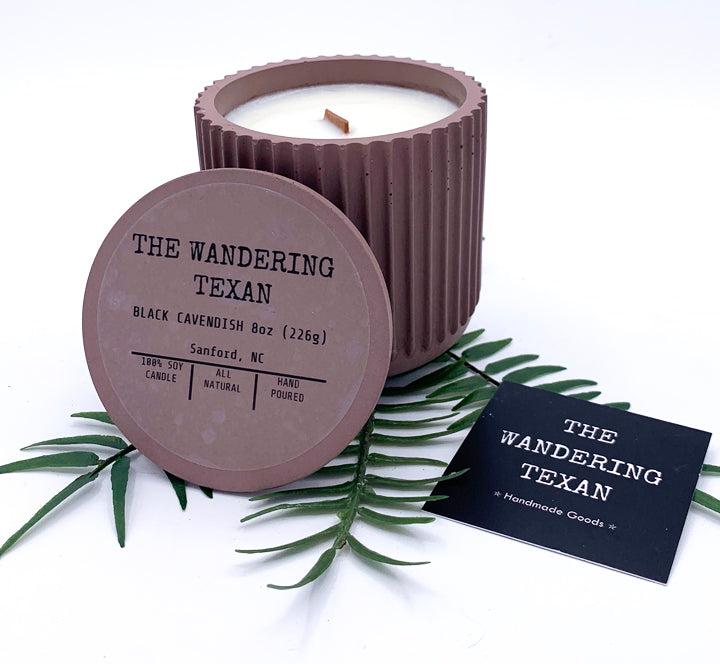 Black Cavendish | Ridged Collection | Soy Candle