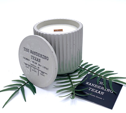 Cucumber + Melon | Ridged Collection | Soy Candle